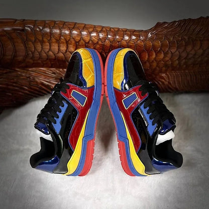 2025 New Arrival Fashion Crocodile Skin causal shoes me Genuine leather Sneaker