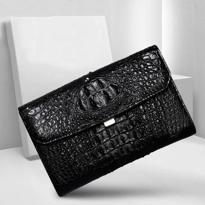 New Crocodile Leather Handbag Men's Clutch Bag Business Leather Bag leisure