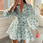 Elegant Floral Print Mini Dresses Fashion New 2025