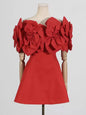 Spring and summer 2025 new fashion mini skirt sexy banquet dress one-shoulder backless dress