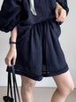 Purple Women's 2-Piece Wide Leg Shorts Suit 2025