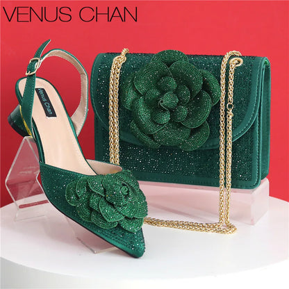 Peach Color Elegant Lady Shoes and Bag 2025