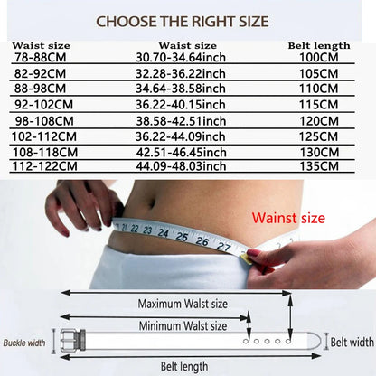 Men's High Quality Genuine Leather Belt Luxury Designer Belts Cowskin Fashion Strap Jeans