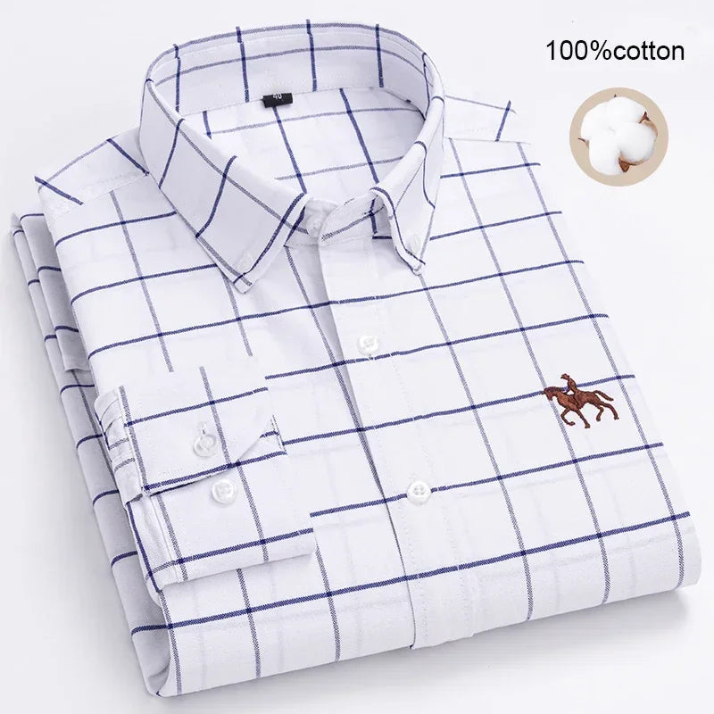 Business Casual Shirt for Men Large size Full 100% Cotton