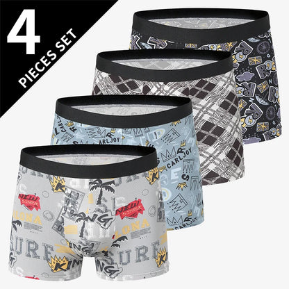 4/5Pcs European and American Plus Sizes MEN Underwear Trunks