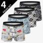 4/5Pcs European and American Plus Sizes MEN Underwear Trunks