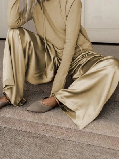 2025 Women's Hoodie & Pants Set Wide Leg Pants