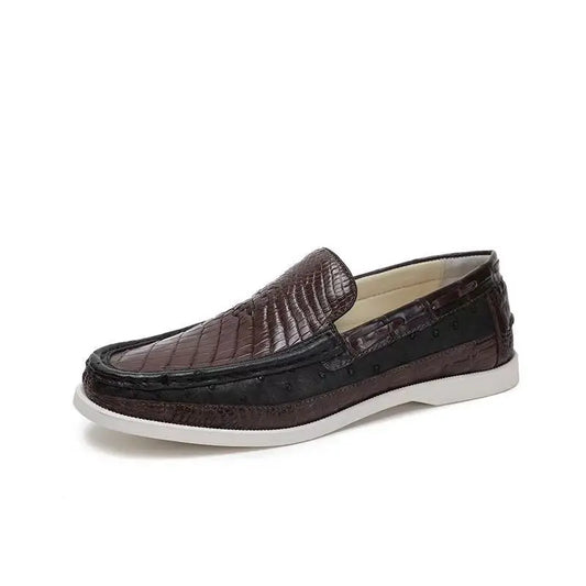 2025 New Arrival Fashion Crocodile Skin Causal Shoes Men