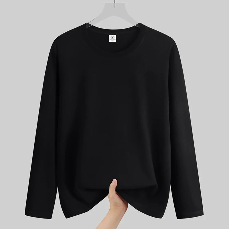 T-Shirts Men Tee Shirts Male Under Wear Autumn Cotton Basic Tshirts Plus Size 4XL 5XL Daily Man Clothing Casual Tops
