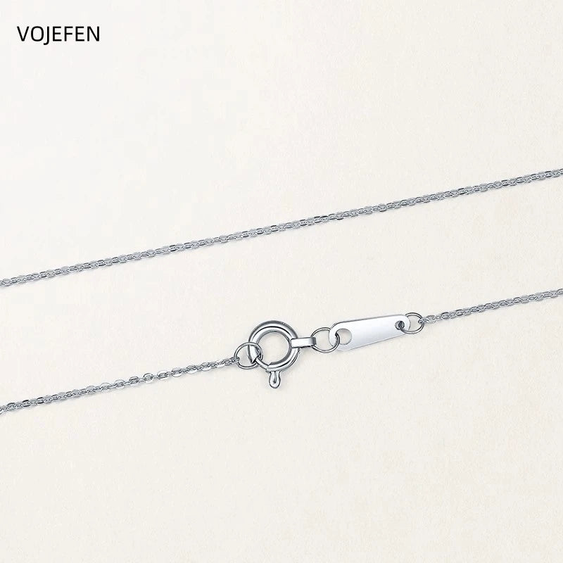 New  Pt950 Gold O Chains Necklace Jewelry Platinum Solid Gold Women
