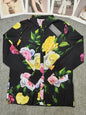 Printed Lapel Single-Breasted Long-Sleeved Shirt 2025 Spring New Two-Piece Suit big Skirt fashion women