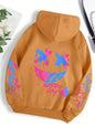 Happy Day Graffiti Print Women Hoodie Oversize Street Hip-Hop Hoody Fashion