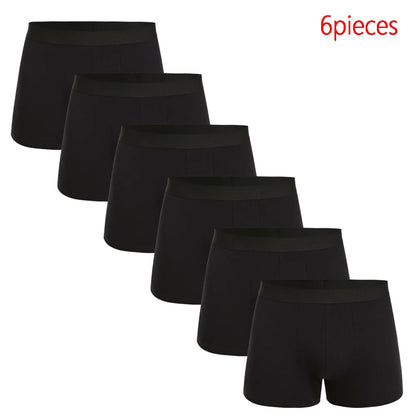 6pcs Pack 2024 Men Panties Cotton Underwear Male Brand Boxer Luxury Set
