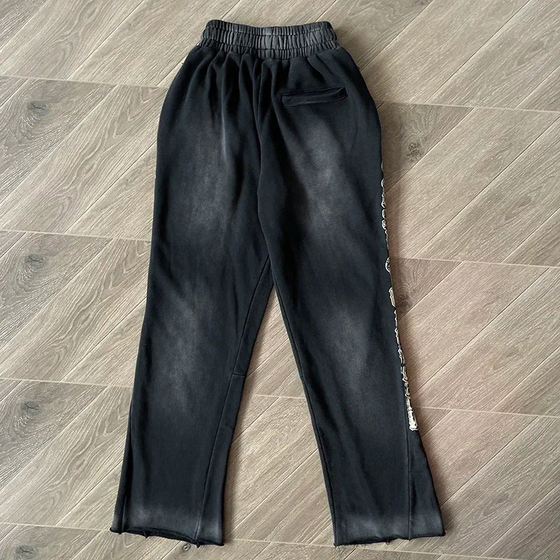 Lost Intricacy Wash Water Pants – Relaxed Fit Distressed Denim Jeans for Men