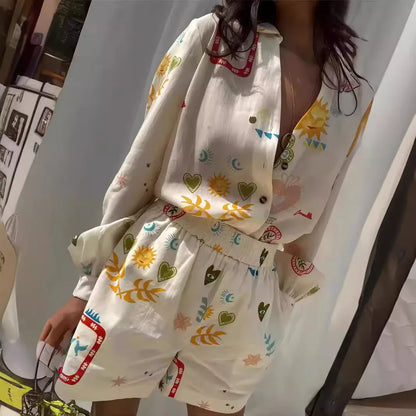 Elegant Floral Two-Piece Set Fashion Casual Holiday Outfits