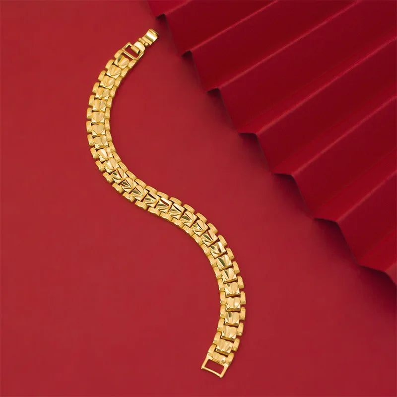 Exquisite Luxury 24K 9999 Pure Gold real gold Love Bracelet Men's Fashion All-match