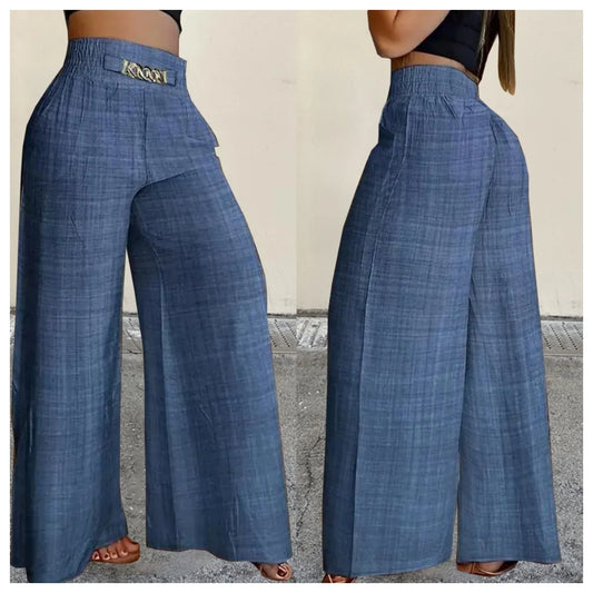 Casual Women’s High Waist Wide Leg Pants Summer Fashion