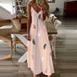 8-Colour Chic V-Neck Maxi Dress Casual Comfort
