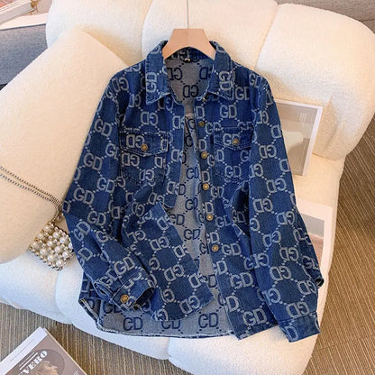 2025 Denim Jacket Women's New Versatile Fashionable Shirt