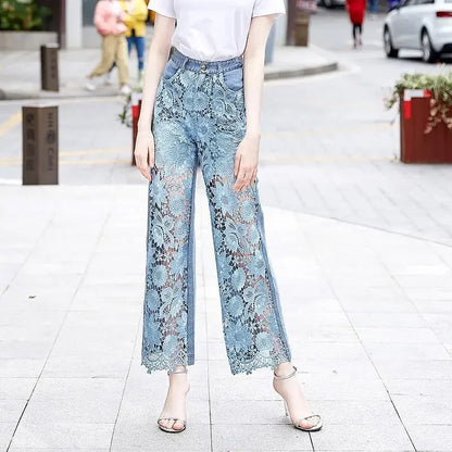 Elegant Hollow Out Summer Lace Pants Fashion 2025