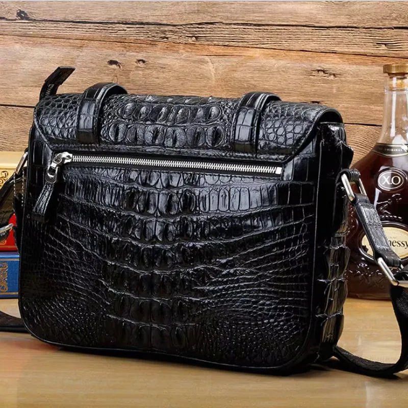 New Arrival Men's Genuine Crocodile Leather  Single Shoulder Bag