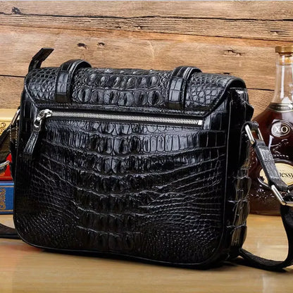New Arrival Men's Genuine Crocodile Leather  Single Shoulder Bag
