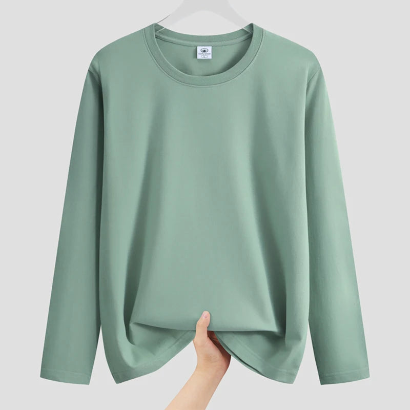 T-Shirts Men Tee Shirts Male Under Wear Autumn Cotton Basic Tshirts Plus Size 4XL 5XL Daily Man Clothing Casual Tops