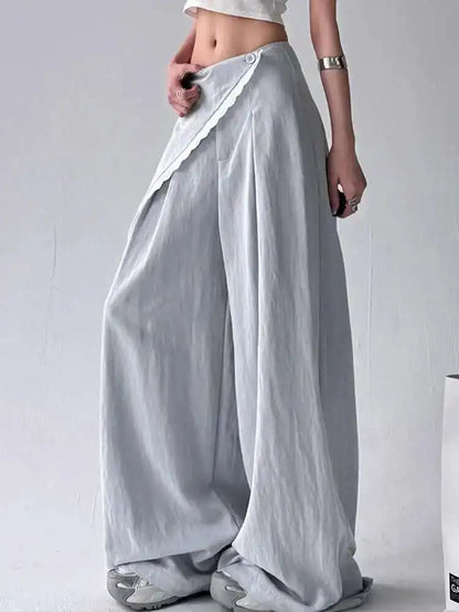 Elegant Loose Trousers False 2 Pcs for 2025