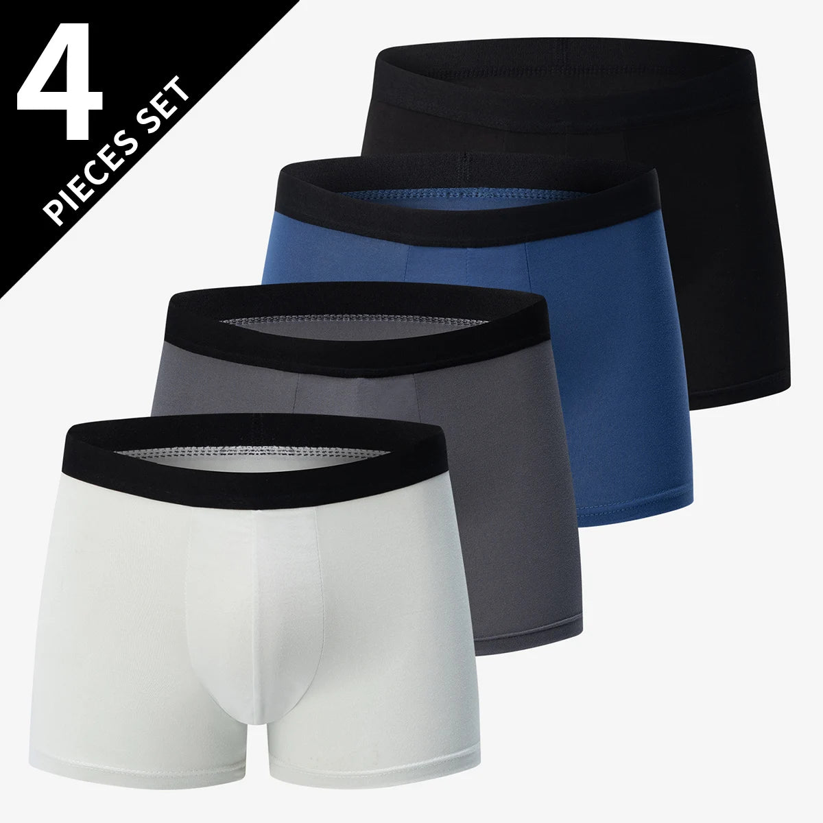 4/5Pcs European and American Plus Sizes MEN Underwear Trunks