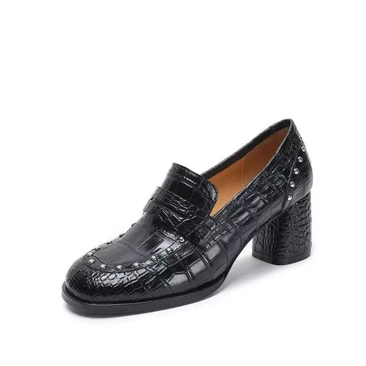2025 New Arrival Fashion Crocodile Belly skin causal shoes women, Genuine leather