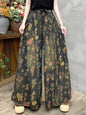 Vintage Luxury Wide-Leg Floral Leisure Jeans for Women