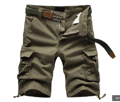 2025 Summer Men Shorts Fashion Plaid Beach Shorts Mens Casual Shorts Military Short Pants Male Bermuda Cargo Overalls No belt