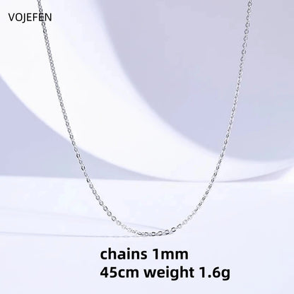 New  Pt950 Gold O Chains Necklace Jewelry Platinum Solid Gold Women