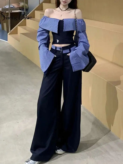 New Spring Contrast Color Two-Piece Set 2025