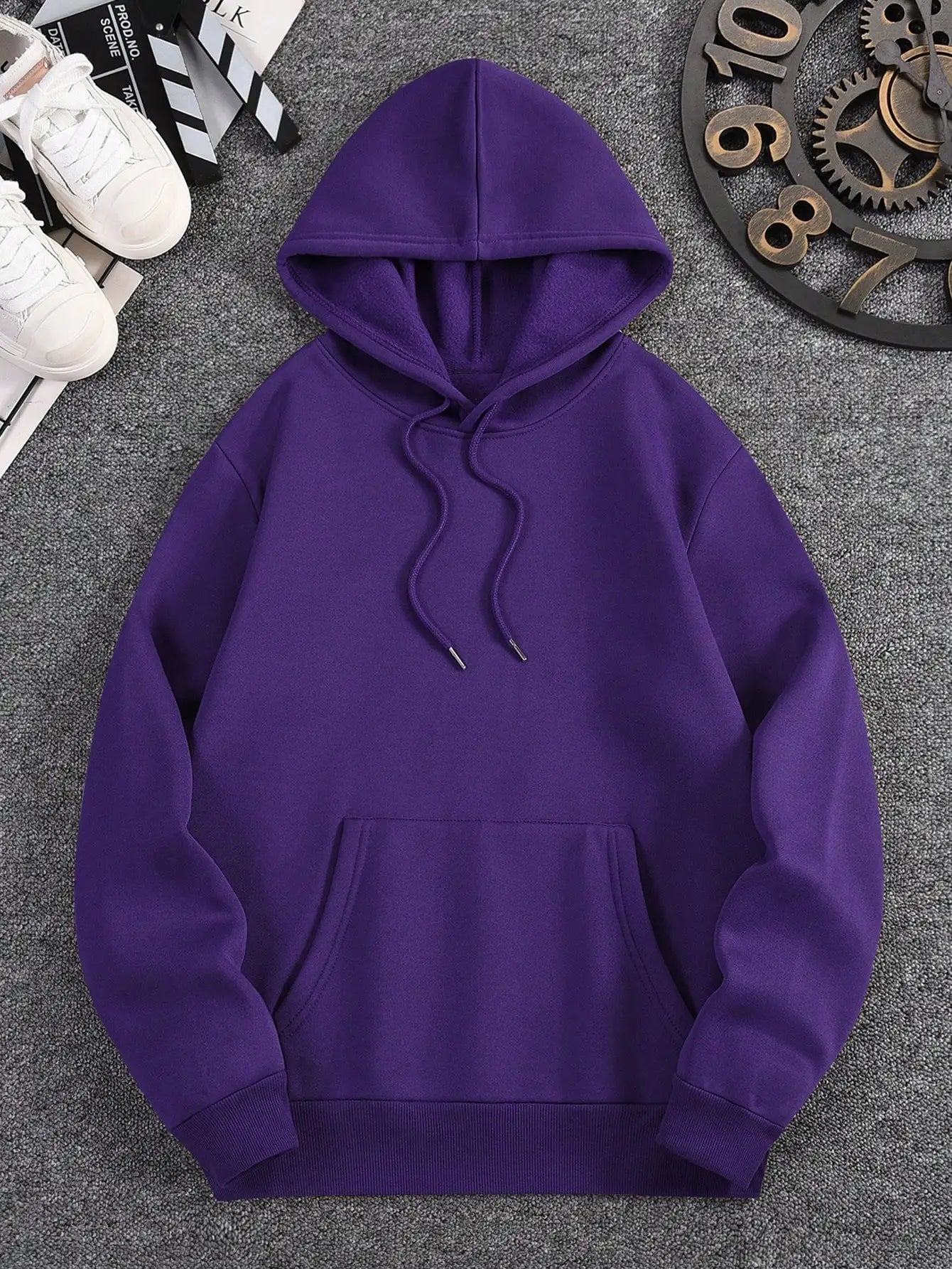 Men's Slogan and Skull Print Hoodie Sweatshirt Unisex
