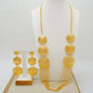 Necklace & Earrings (Tassel Style) for Women, 24K Gold, AU999 Gold-inlaid vine with twisted-leaf tassels, embodying forest grace
