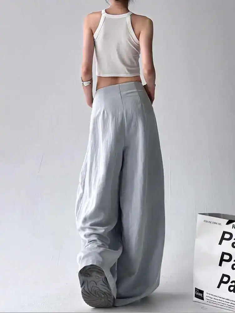 Elegant Loose Trousers False 2 Pcs for 2025