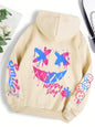 Happy Day Graffiti Print Women Hoodie Oversize Street Hip-Hop Hoody Fashion