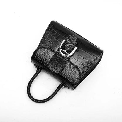 2025 Natural Crocodile Skin Women's, Shoulder Bag