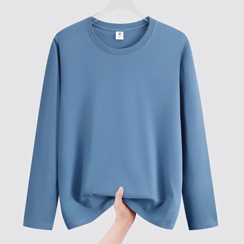 T-Shirts Men Tee Shirts Male Under Wear Autumn Cotton Basic Tshirts Plus Size 4XL 5XL Daily Man Clothing Casual Tops