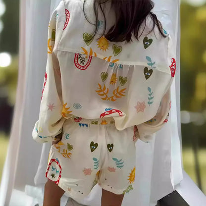 Elegant Floral Two-Piece Set Fashion Casual Holiday Outfits