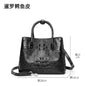 2025 Women Handbags Crocodile Skin Casual Zipper Tote Purse Large Capacity Real Leather Bags