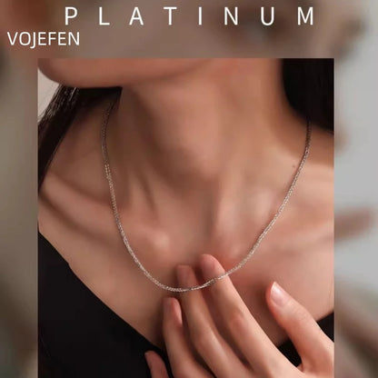Chopin Necklace Real Platinum Solid Chain Men's Certified