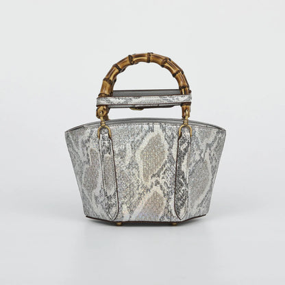 2025 New Fashion Design  Snake-Embossed Genuine Leather Handbag Women's Handbag Genuine Leather Bag