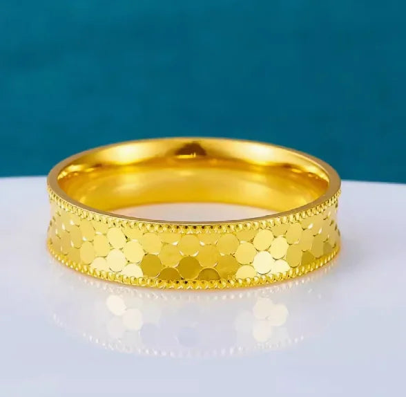 Real Gold 999 wedding Jewelry Fine gold wedding rings for couples 24k pure gold