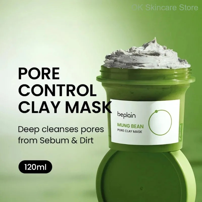 Beplain Korean Skincare Set (4pcs): Cleanser, Serum, Clay Mask & Oil