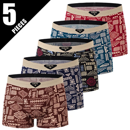 4/5Pcs European and American Plus Sizes MEN Underwear Trunks