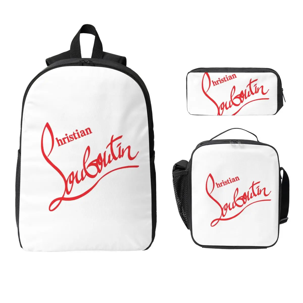 Christian Louboutin-inspired 3-piece Insulated school bag set 3ps