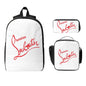 Christian Louboutin-inspired 3-piece Insulated school bag set 3ps