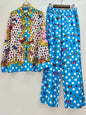 Retro Designer Printed Long-Sleeved Shirt 2025 Autumn Women's Two-Piece Fashion Suit